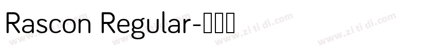Rascon Regular字体转换